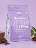 Quick Grow 450g Chocolate Collagen + Capsules + Shaker Bundle