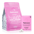 Quick Grow 450g Strawberry Collagen + Capsules Bundle
